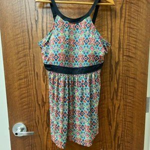 Fit 4 U multi colored medallion high neck swim tankini top